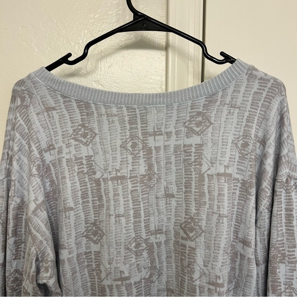 Honeydew Intimates XL Light Blue Geo Print Pajama Top Super Soft Long Sleeve - Picture 6 of 7